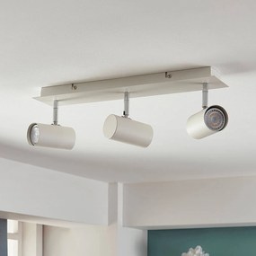 Lindby Lampada da soffitto a tre luci Iluk bianca