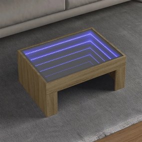 Tavolino Da Salotto Con Led Infinity Rovere Sonoma 70x50x30 Cm /