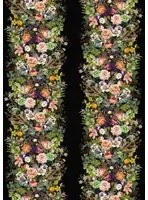 Rebel Walls Carta da parati panoramica Flowerbed - Black