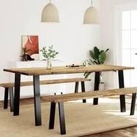 Tavolo da Pranzo 200x90x75 cm in Legno Massello di Acaciacod mxl 129595