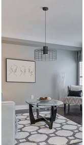 Eglo 43628 - Lampadario su corda MILLIGAN 1xE27/40W/230V d. 48 cm nero