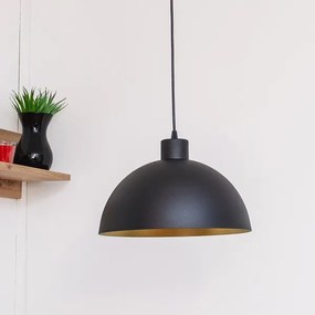 Lampadario a cavo VESPER 1xE27/15W/230 Ø 30 cm nero/oro