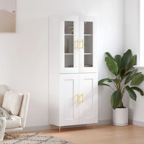 Credenza Bianca 69,5x34x180 Cm İn Legno Multistrato /
