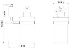 Dispenser Sapone Liquido a Muro Doppio sistema di Fissaggio