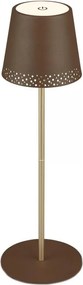 Brilo - Lampada da tavolo LED ricaricabile a sfioramento KIKI LED/2,6W/5V IP44 2600 mAh marrone