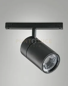Ermes spot 48v nero 3000k 2820lm 27w 43° on/off per sistema binario