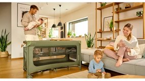 Lionelo - Lettino da viaggio JASMIN EASY FOLD Verde oliva