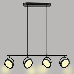 Lampadario LED design Diuna nero Ø95cm, luce con 3 temperature di colore 2816 lumen, INSPIRE