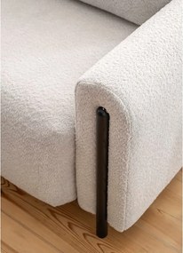 Divano beige allungabile/con contenitore e rivestimento in bouclé 244 cm Arcadova – ELTAP