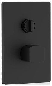 Rubinetto per doccia getto laminare cristallino ad incasso monocomando Coral nero opaco AQUASANIT