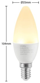Lindby LED candela E14 C35 4,5W 3.000K opale