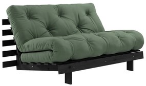 Divano letto verde 140 cm Roots Black Night - Karup Design