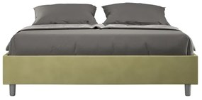 Letto contenitore da 160x190 in microfibra tč verde Azelia