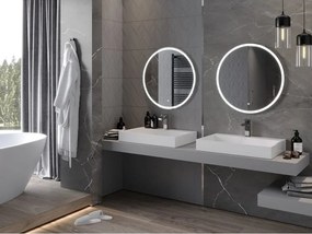 Mexen Gobi specchio da bagno retroilluminato, rotondo 70 cm, LED 6000K, antiappannamento - 9801-070-070-611-00