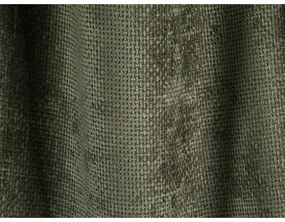 Divano angolare verde allungabile/con contenitore (a U) con rivestimento in ciniglia Tonale – Cosmopolitan Design