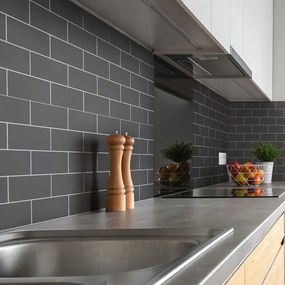 Set di adesivi per piastrelle 30 pezzi 20x10 cm Subway Tiles Grey - Ambiance