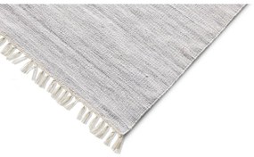 Tappeto per esterni grigio chiaro in plastica riciclata Liso, 140 x 200 cm Liso Eco-Dhurrie - Universal