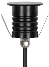 Segnapasso LED 3W IP67 Anti-Abbagliamento Nero Professional Colore Bianco Caldo 2.700K