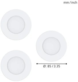 Eglo 32881 - Set 3x faretti da incasso LED RGB dimmerabili FUEVA-C 1xLED/3W/230V