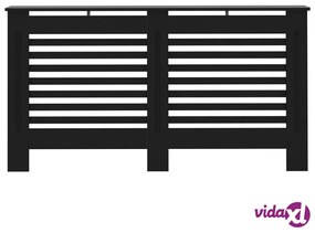 vidaXL Copertura per Radiatore Nera 152x19x81,5 cm in MDF