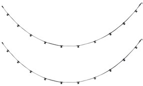 Catena luminosa nera collegabile con spina 10m 20 luci IP64 - Lubber