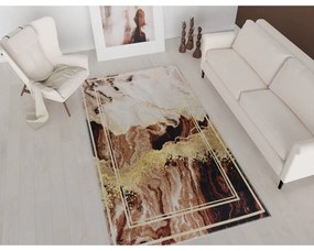 Tappeto lavabile marrone/crema 80x200 cm - Vitaus