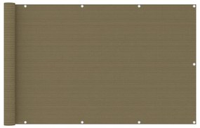 Paravento Da Balcone Grigio Talpa 120x400 Cm İn Hdpe /