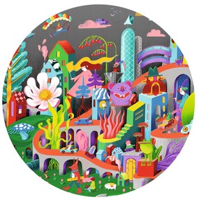 Puzzle di osservazione con poster - Città del futuro - 200 pezzi