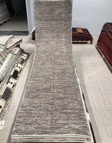Loribaft Tappeto 300 x 90 Marrone (Iran) Annodato A Mano