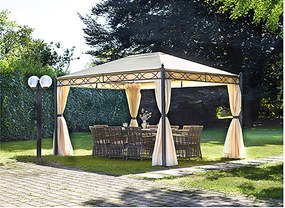 Gazebo da Giardino in Ferro 3X4m Vorghini Iron Sabbia...