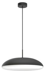 Lampadario Moderno Kazz nero paralume nero 6x E27 Ø50cm MANTRA