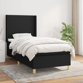 Giroletto A Molle Con Materasso Nero 80x200 Cm İntessuto /