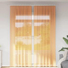 Tende İn Voile Con Passanti 2 Pz Arancio 140x260 Cm /