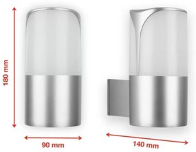 Briloner 320304TF - Applique da esterno 1xE27/12W/230V IP44 argento