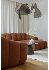 Divano angolare color terracotta (con penisola a sinistra/a U) Shell – Miuform