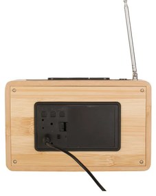 Sveglia in bambù con radio Retro - Karlsson