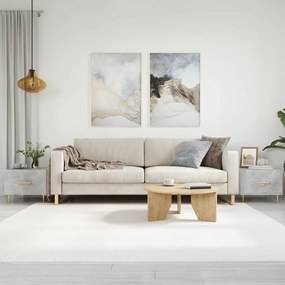 Tavolini Salotto 2pz Grigio Cemento 50x50x40 Legno Multistrato /