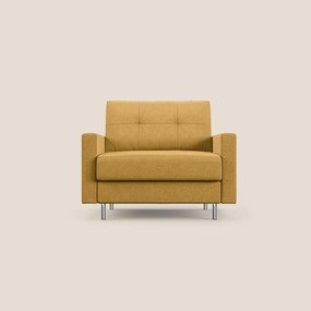 Megan poltrona letto in microfibra smacchiabile T11 giallo