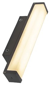 Applique da parete nera 32 cm IP44 - Cascada