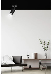 Lampada da soffitto e parete in Acciaio HIRO GU10 Colore del corpo Nero e Cromo