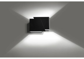Applique Moderna 1 Luce Bjorn A Forma Geometrica In Acciaio Nero