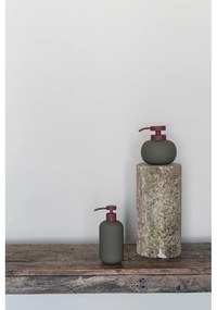Dispenser per sapone verde scuro in ceramica 120 ml Lotus Play – Mette Ditmer Denmark