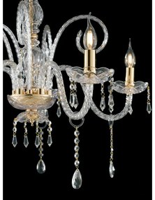 Lampadario Neoclassico Monalisa bianco 5x E14 Ø73cm LUCE AMBIENTE DESIGN