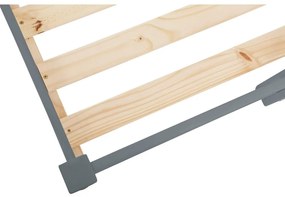 Letto a castello grigio in legno di pino Alpi2 - Støraa