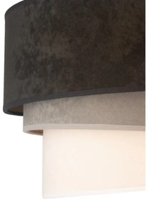 Duolla - Plafoniera DEVON 1xE27/40W/230V diametro 45 cm nero/grigio/beige