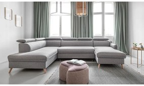 Divano letto angolare grigio chiaro (angolo sinistro) Sweet Harmony - Miuform