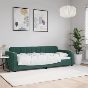 Letto Da Giorno Verde Scuro 80x200 Cm İn Velluto /