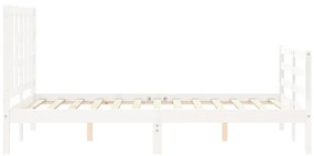 Giroletto con Testiera Bianco Small Double Legno Massello