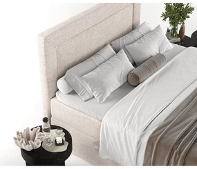 Letto boxspring beige con contenitore 160x200 cm Imagine - Maison de Rêve