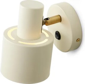 Halo Design 746873 - Faretto da parete VOGUE 1xE27/40W/230V crema/ottone